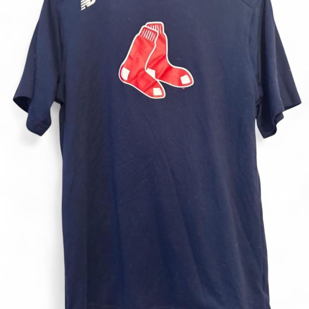 New Balance Navy T-Shirt with Red Socks Logo